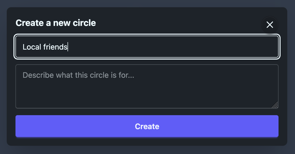 Circle create
