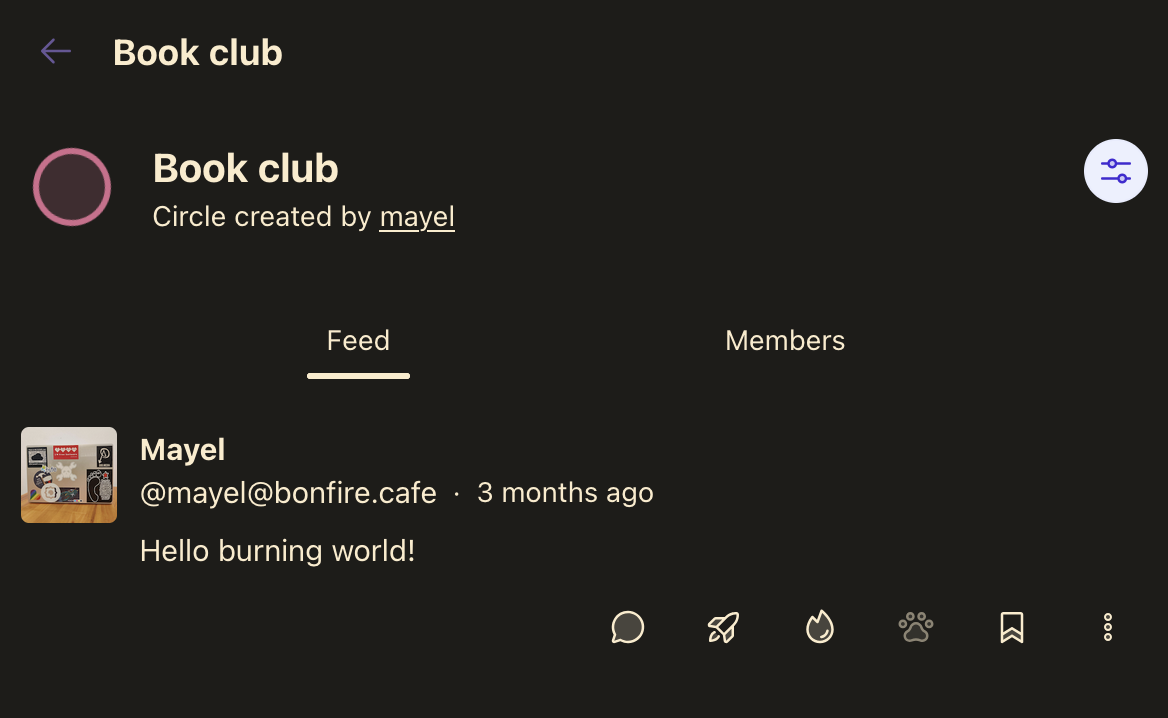 Circle feed