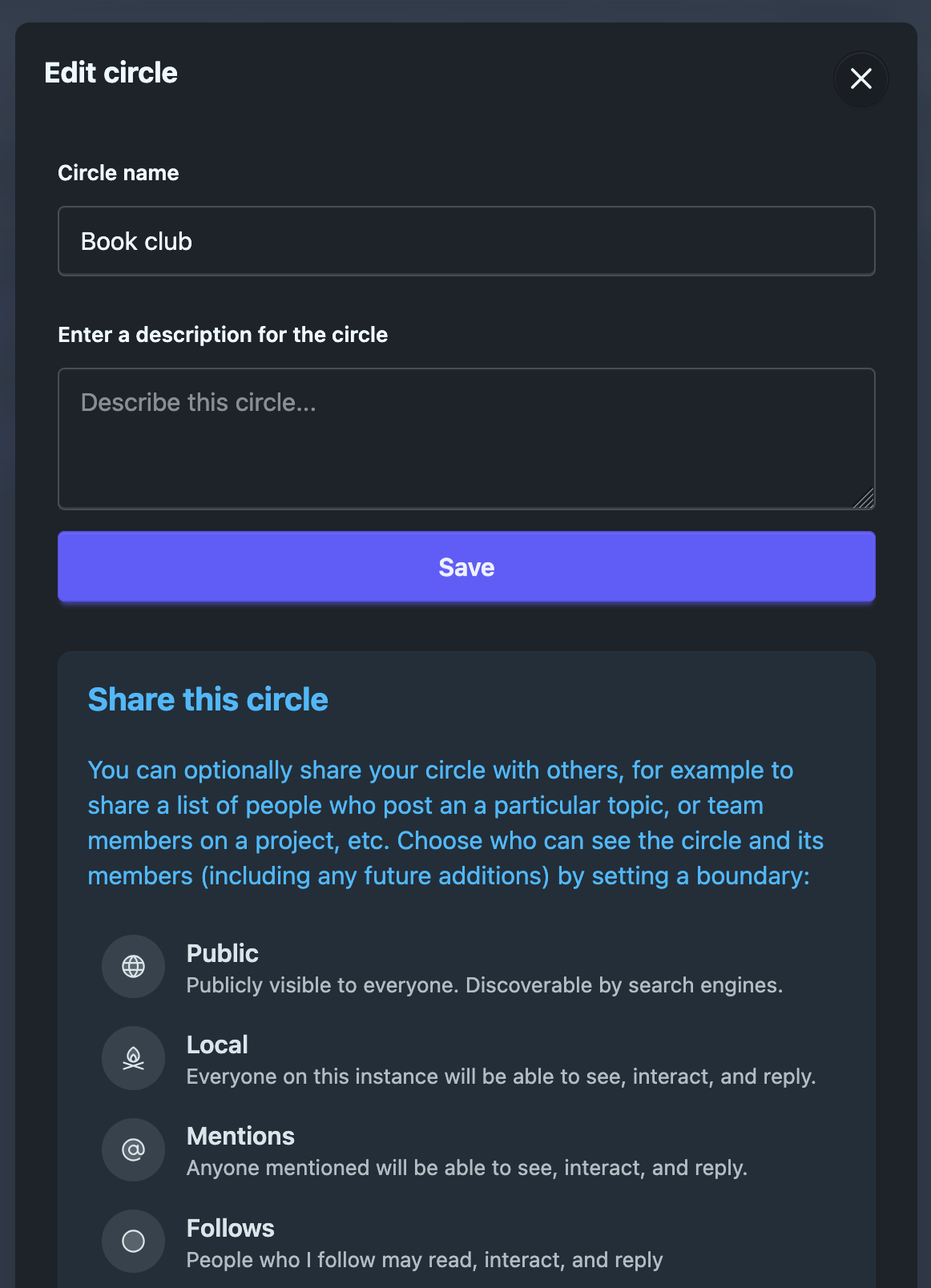 Circle share